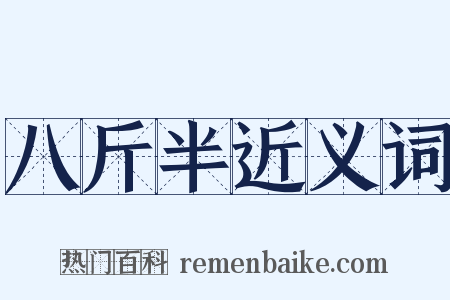 八斤半近义词是什么意思的图片